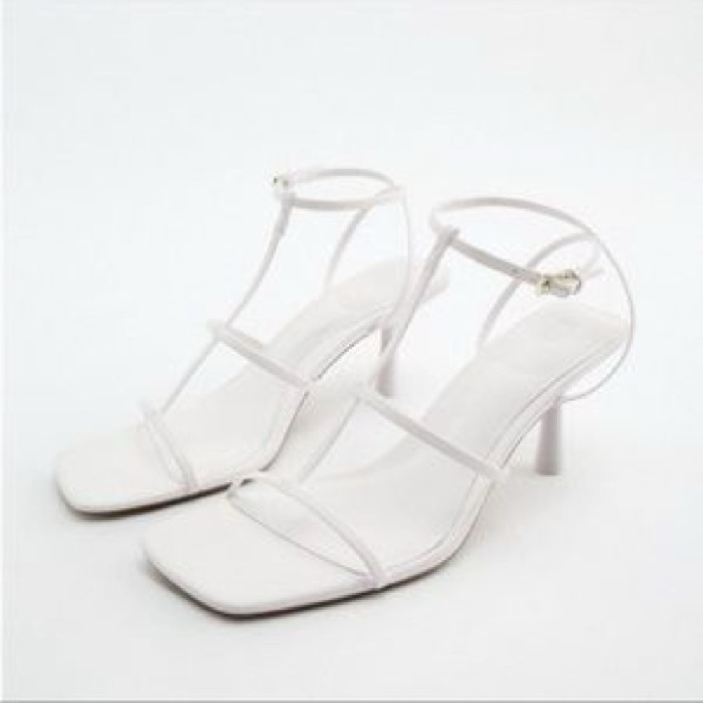 Zara heels white strap size 36